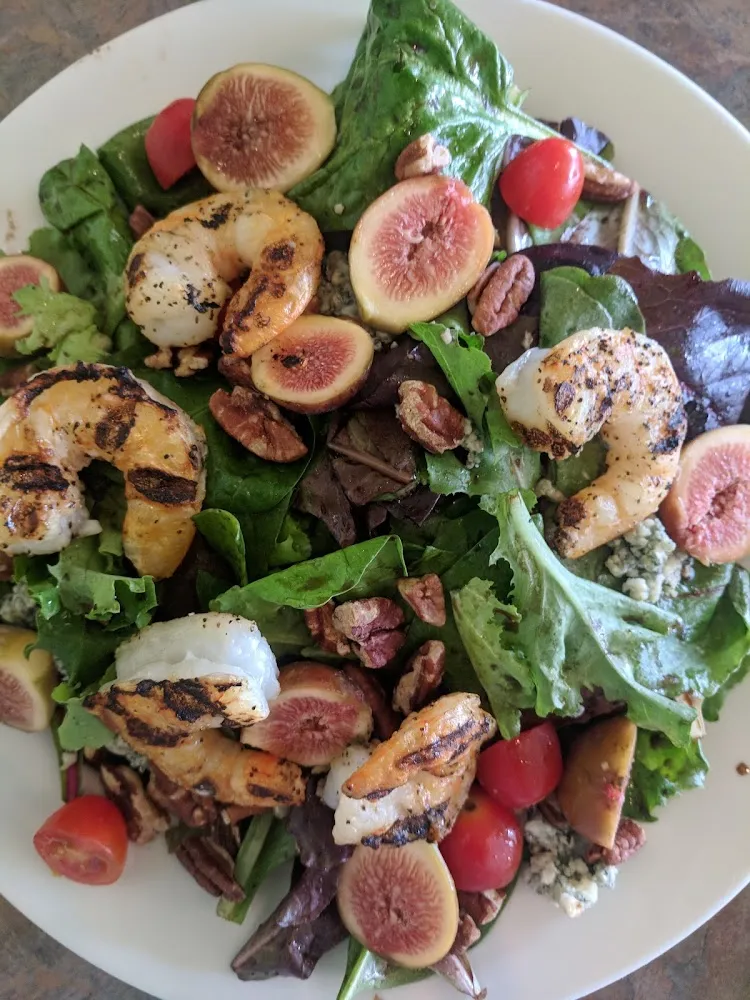Fig & Blue Salad with Added Shrimp