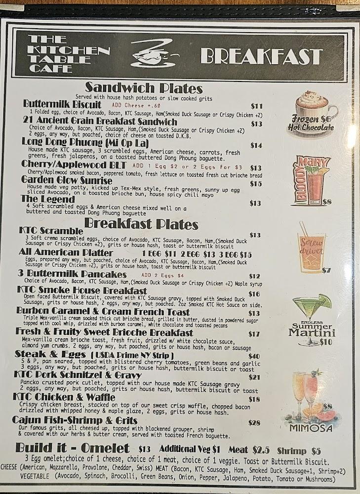 Kitchen Table Cafe Menu image 3