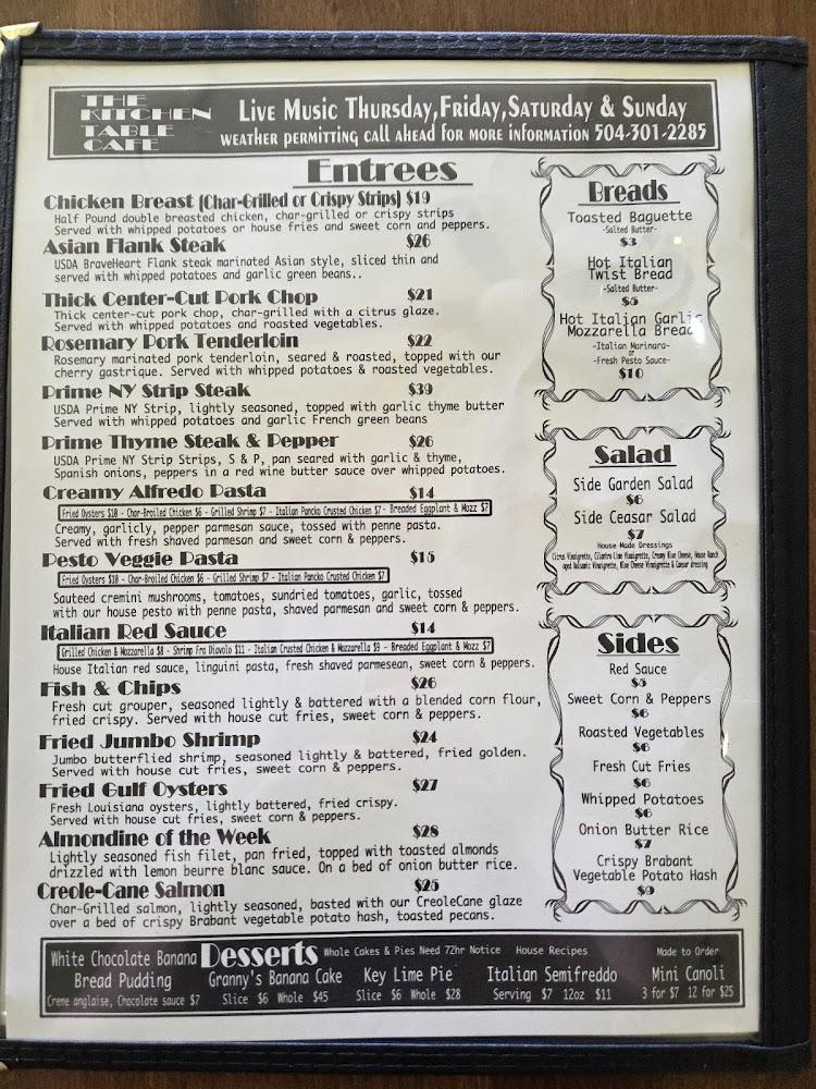 Kitchen Table Cafe Menu image 4